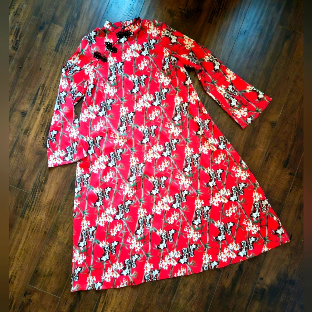 Ragyard Bamboo Dogs Maxi Dress M